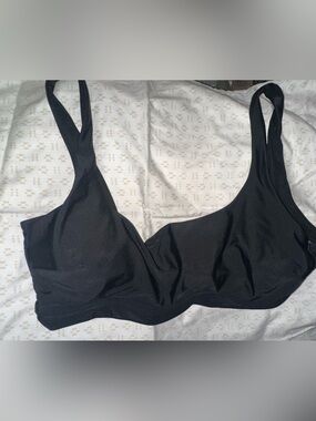 aerie Black scoop neck swim top